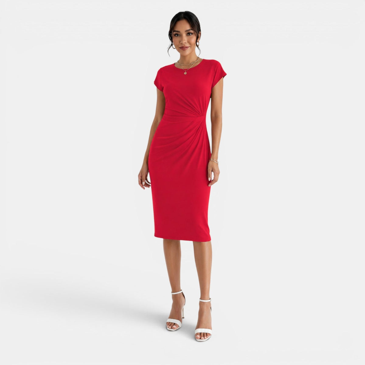 Women's Fitted Midi Dress