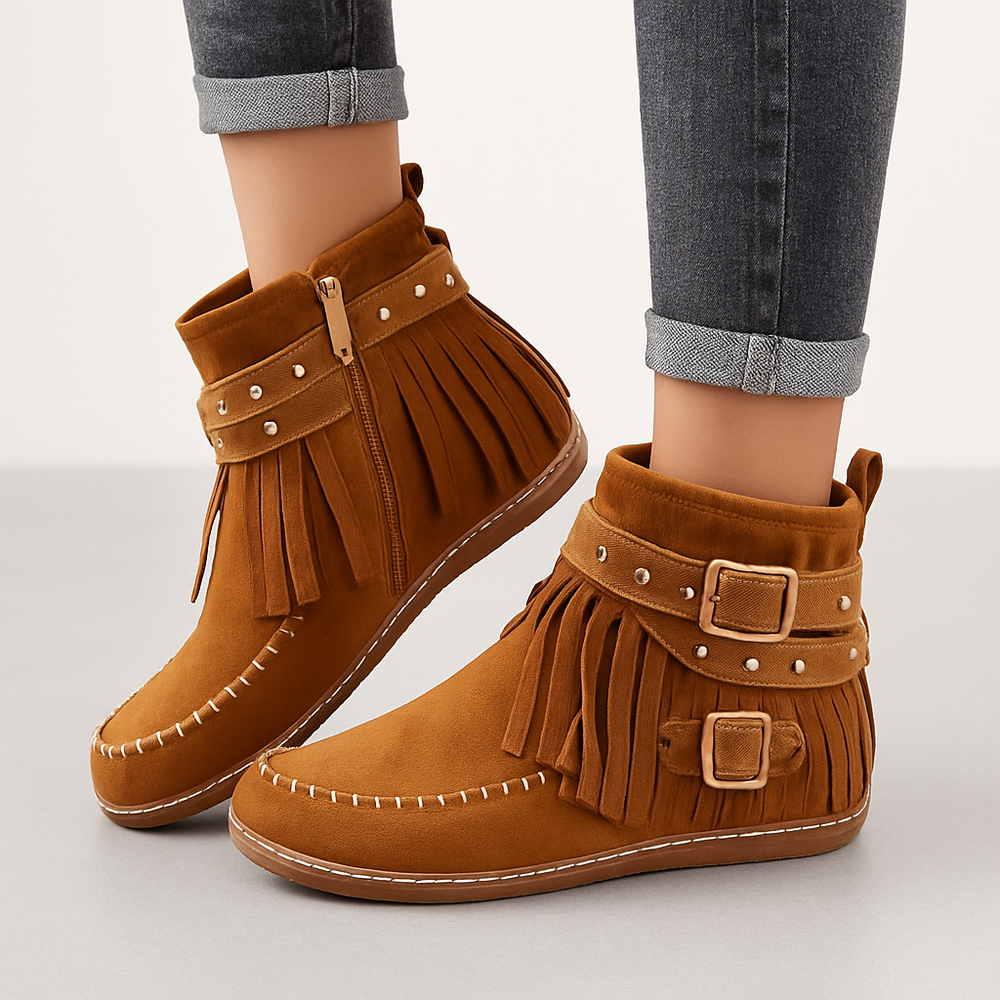 Joelle Winter Boots for Women – Warm Suede Boots with Furry Lining & Memory Foam Sole