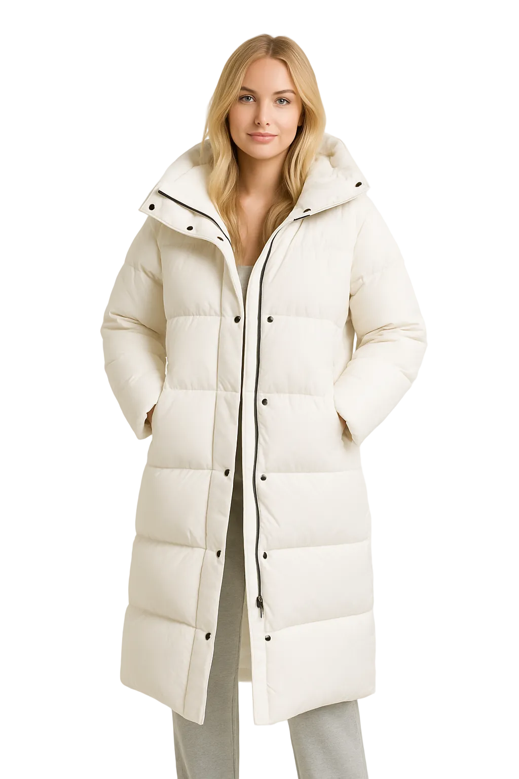 Laura Long Oversized Women's Down Jacket – Warm and Comfortable Winter Puffer Coat