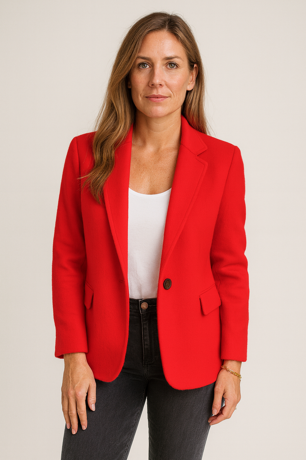 Valentina Women's Coat – Long Warm Elegant Modern Cut Mixed Wool Coat