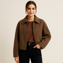 Camille Women's Short Jacket – Cropped Jacket in Mixed Wool with Chic Minimalist Style