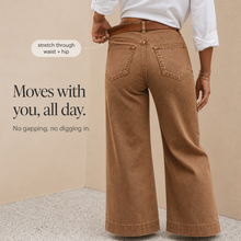 Longline Denim Look – High-Rise Wide-Leg Vintage Wash Jeans