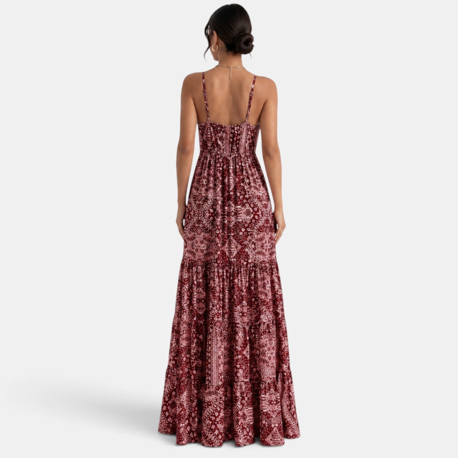 Women's Summer Boho Maxi Dress with Straps