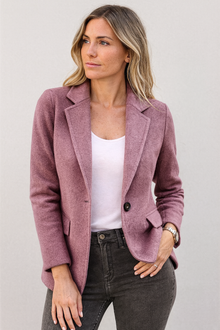 Valentina Women's Coat – Long Warm Elegant Modern Cut Mixed Wool Coat