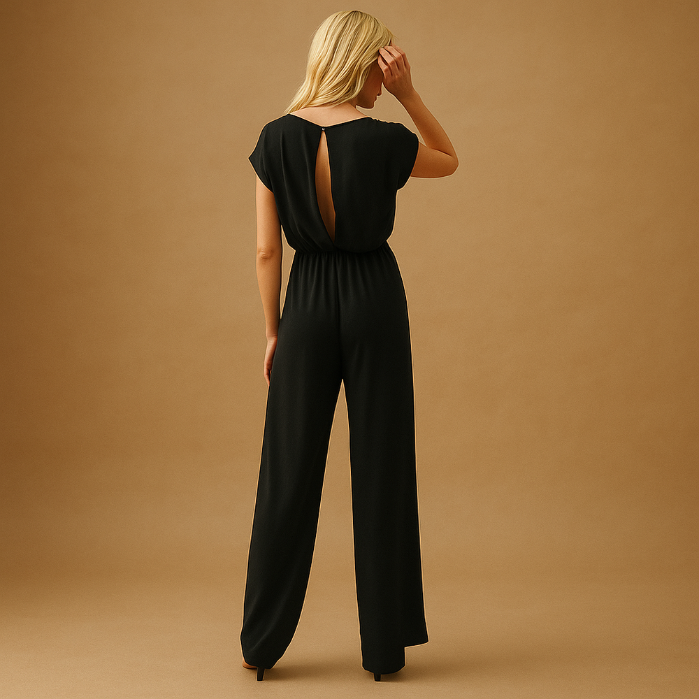 Helena Jumpsuit Femme – Elegant Jumpsuit with V-Neckline & Comfortable Fabric
