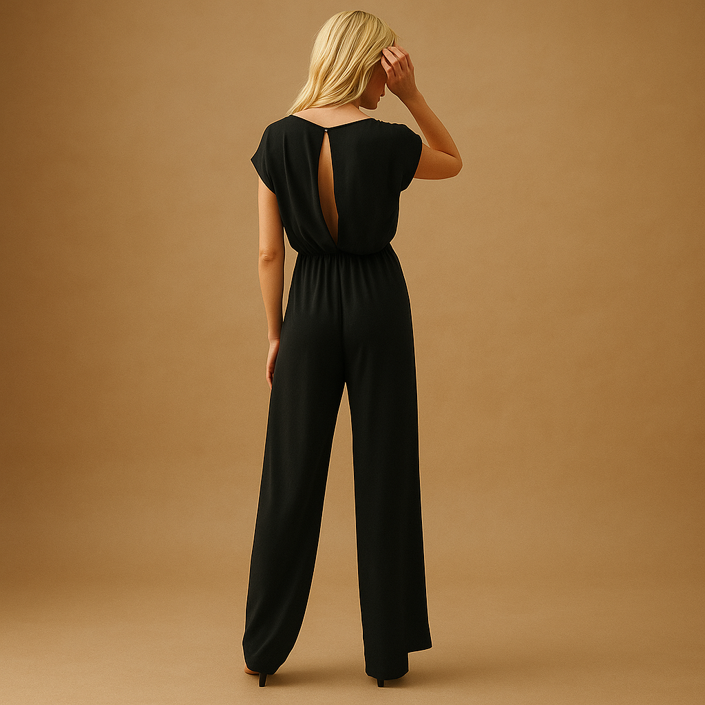 Helena Jumpsuit Femme – Elegant Jumpsuit with V-Neckline & Comfortable Fabric