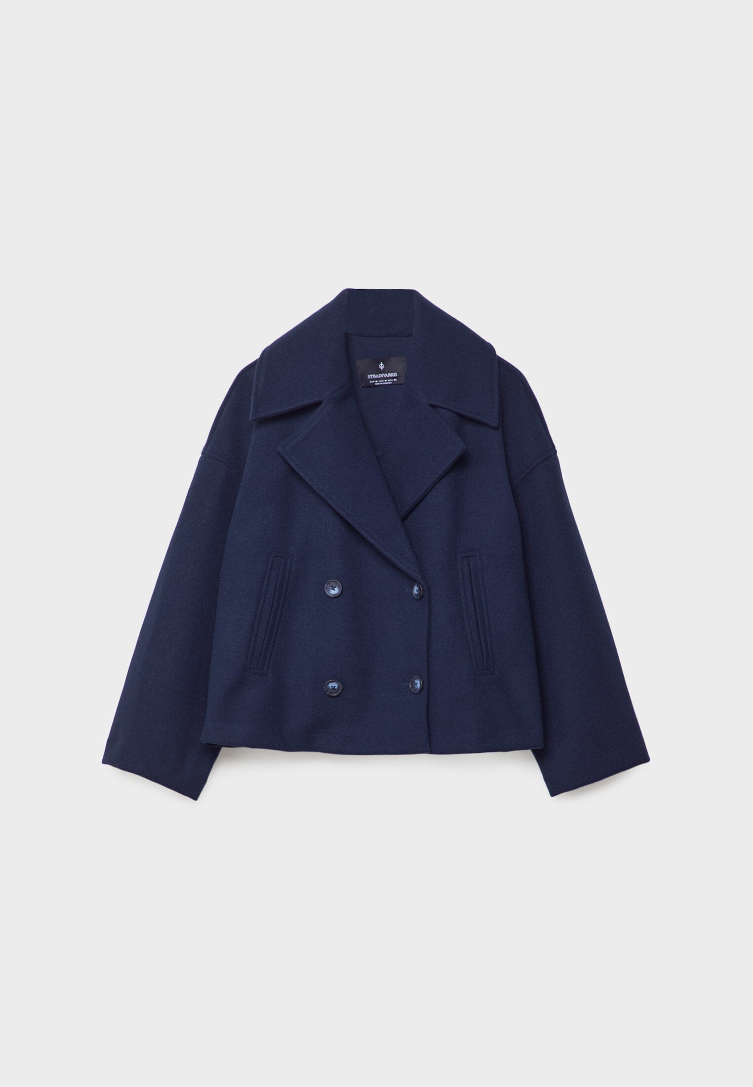 Olivia Femme Coat – Chic Short Double-Breasted Coat with Elegant Buttons & Modern Style