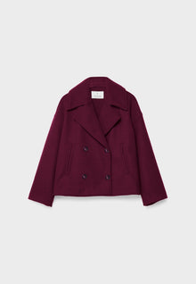 Olivia Femme Coat – Chic Short Double-Breasted Coat with Elegant Buttons & Modern Style