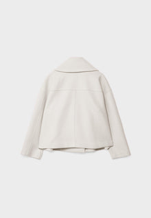 Olivia Femme Coat – Chic Short Double-Breasted Coat with Elegant Buttons & Modern Style