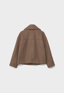 Olivia Femme Coat – Chic Short Double-Breasted Coat with Elegant Buttons & Modern Style