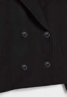 Olivia Femme Coat – Chic Short Double-Breasted Coat with Elegant Buttons & Modern Style