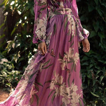 Natalia Maxi Dress Woman – Summer Elegance, Light Polyester & Fluid Cut Purple