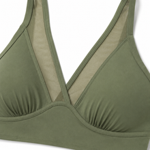 Solivia – High Waist 3-Piece Swim Set with Mesh V-Top, Ruched Skirt & Sheer Overlay