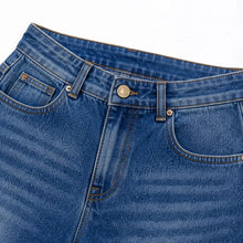 Velmora – Wide Leg Jeans with Brass Grommet Side Detail, High Rise