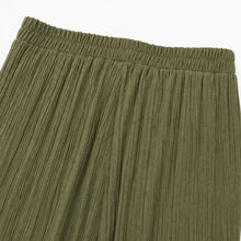 Velora – Ribbed Wide-Leg Capri Pants with Drawstring Waist & Side Slit, Plus Size 1XL–5XL