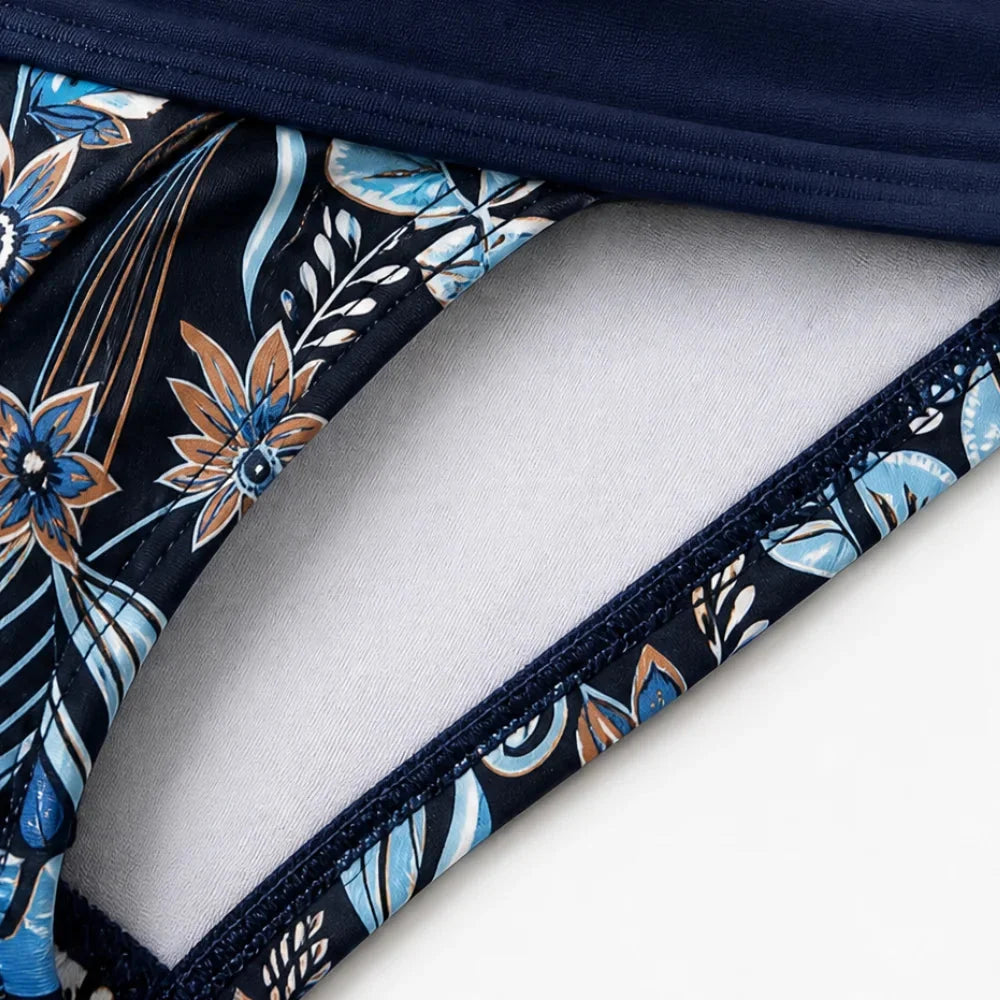 Marella – Contrast Wrap Floral High-Waist Bikini Set for Women