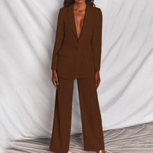 Aitana Women's Ensemble Blazer & Pants – Chic Outfit with Wide Legs for Office & Events