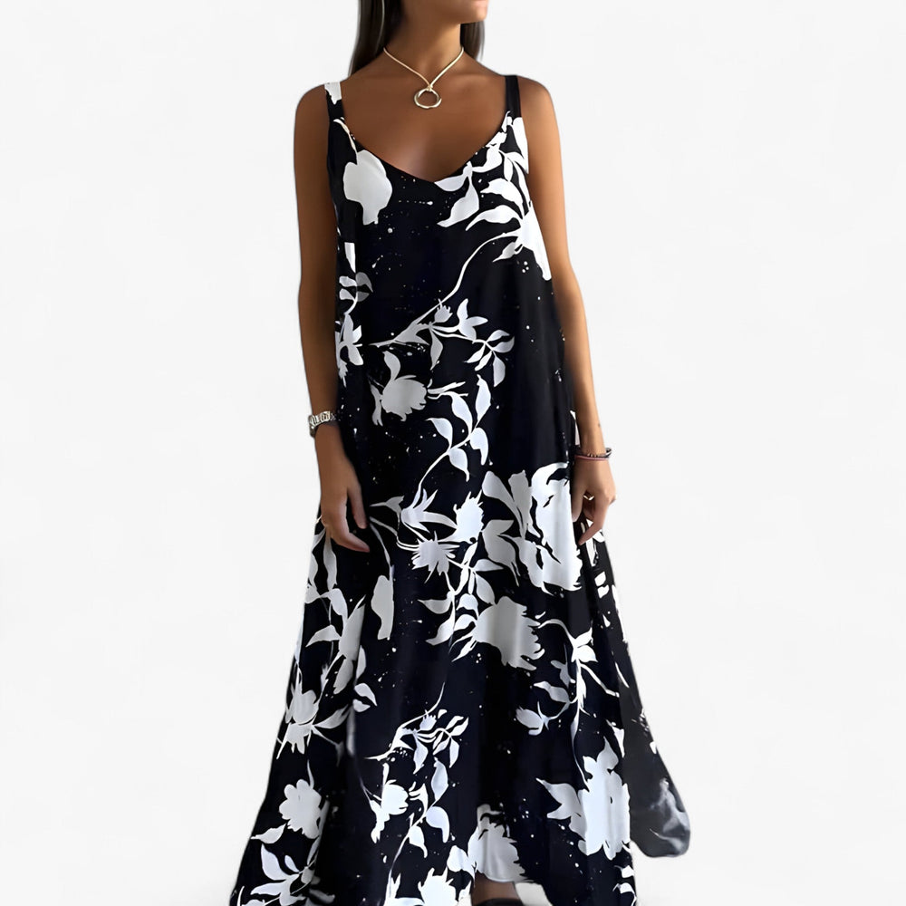Daniela Robe Summer Woman – Sleeveless Floral Dress in Light Cotton for Sunny Days
