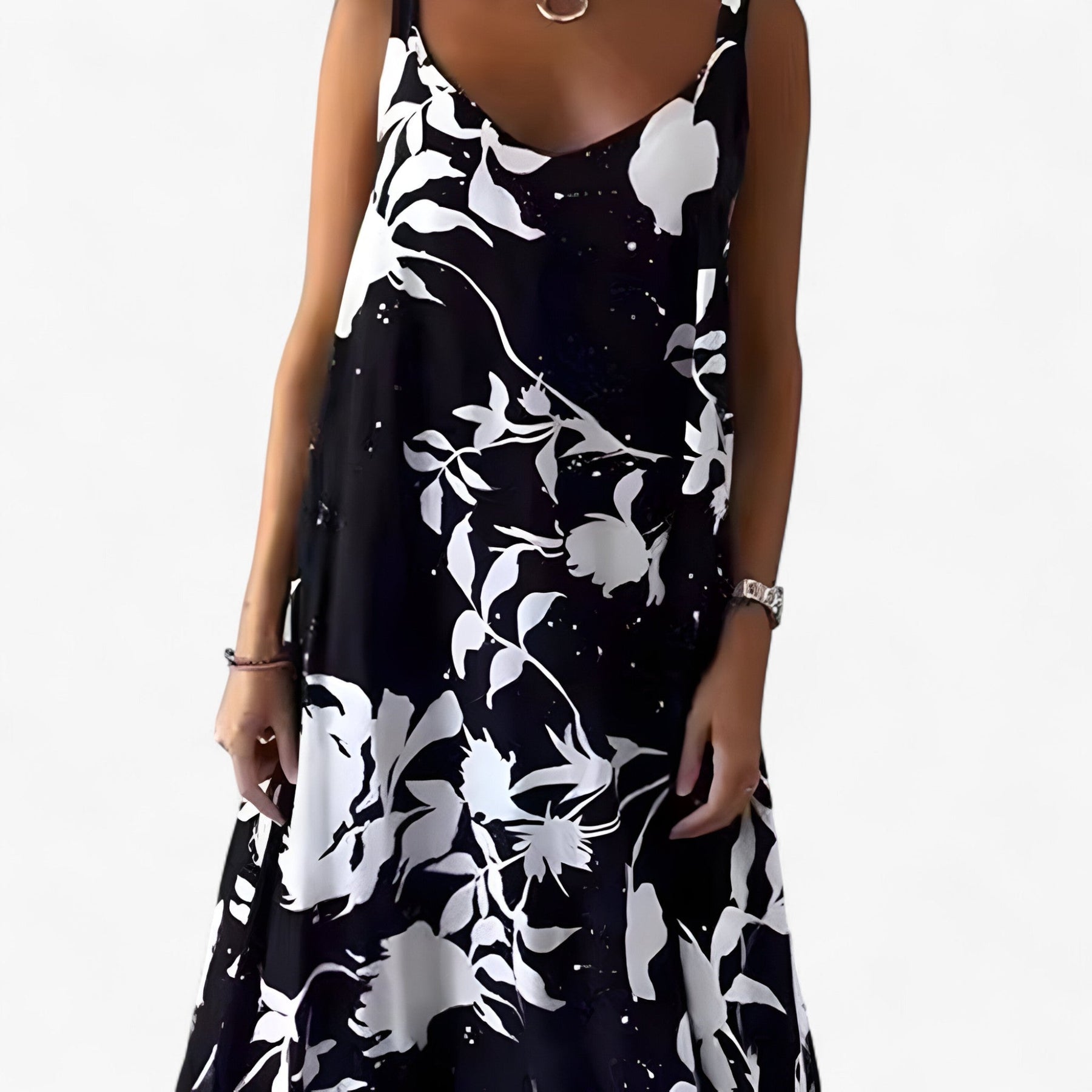 Daniela Robe Summer Woman – Sleeveless Floral Dress in Light Cotton for Sunny Days