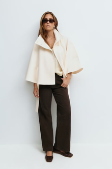 Lilia Milano Women's Dress with Batwing Sleeves – Thick Warm Polyester Coat with Elegant Modern Design
