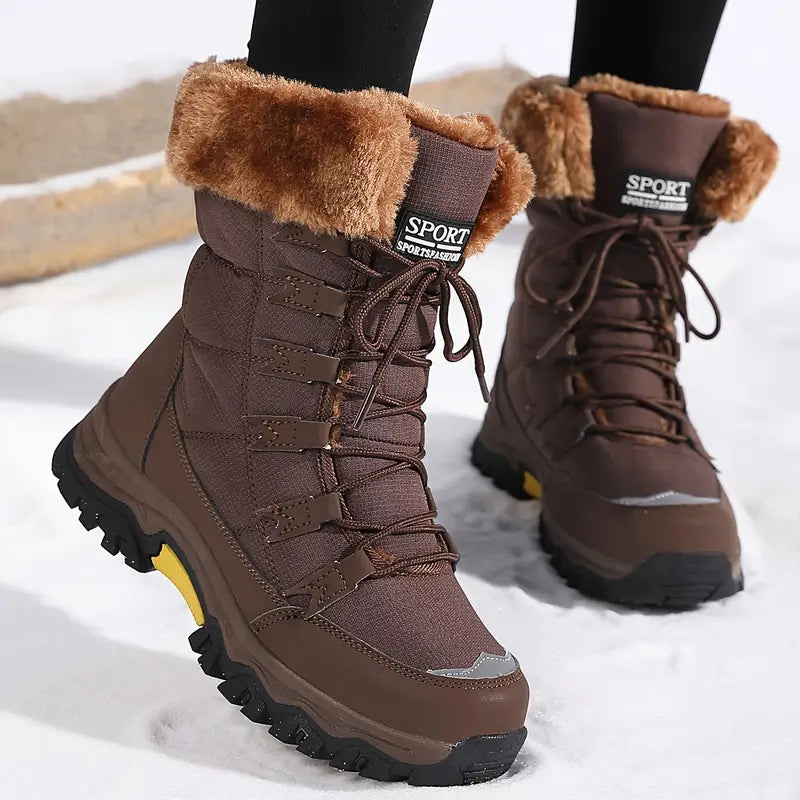 Camilla Women's Winter Boots – Warm, Waterproof with Faux Fur Lining