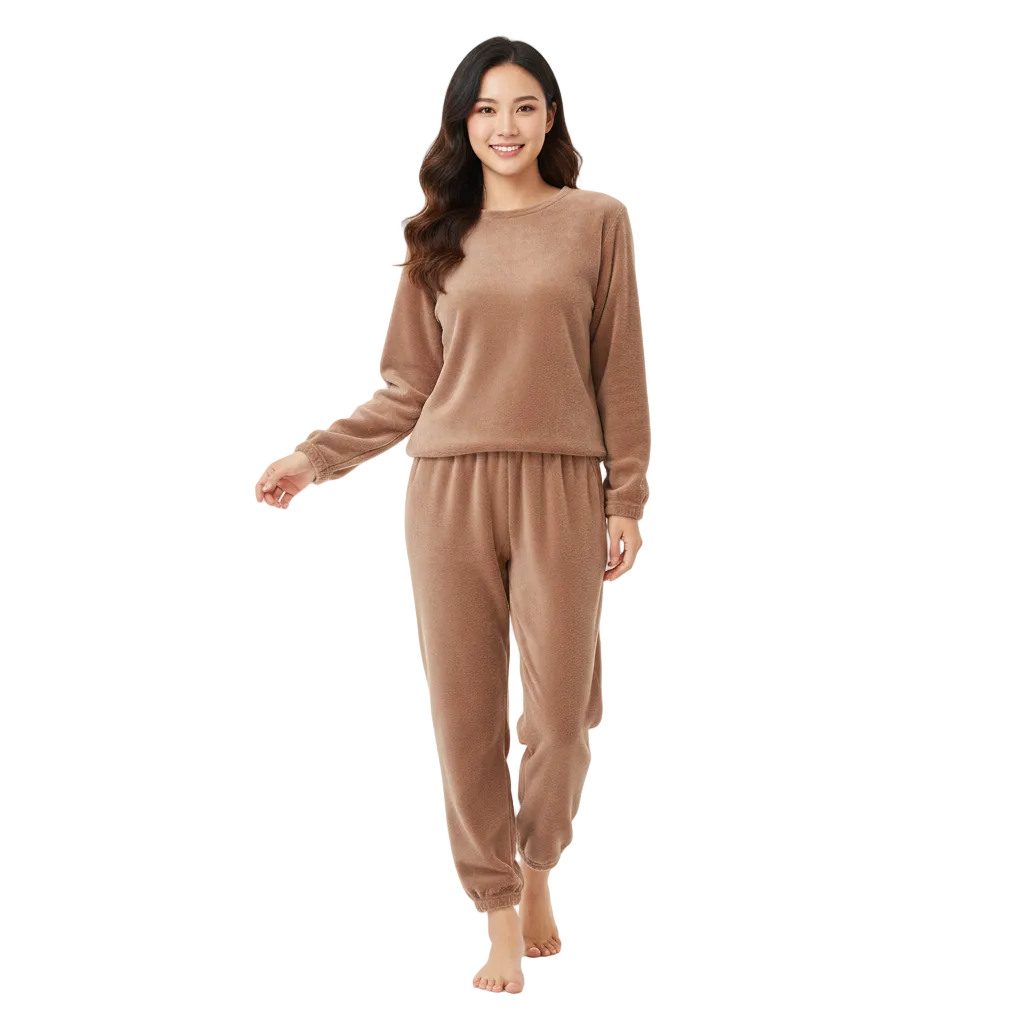 Diyijia Women's Velour Set Lounge – Soft Fleece Cocooning Set with Comfortable Fit