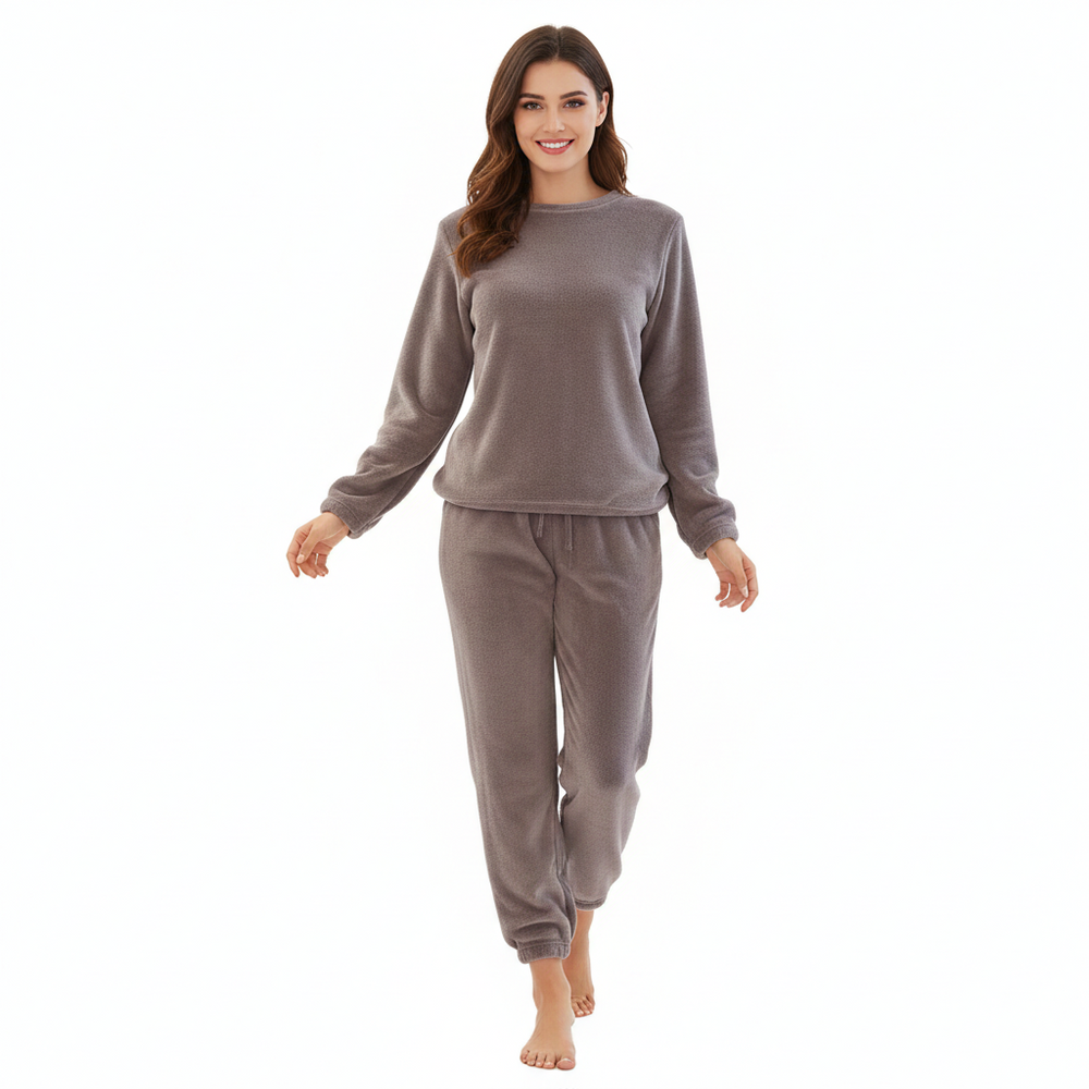 Diyijia Women's Velour Set Lounge – Soft Fleece Cocooning Set with Comfortable Fit