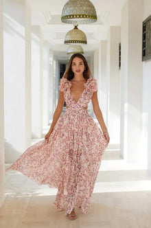 Bea Maxi Dress Woman – Floral Print, Ruffles & Airy Summer Elegance