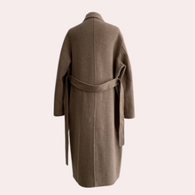Amelia Women's Winter Long Coat – Elegant Double-Breasted with Warm Lining