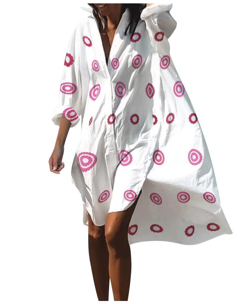 Naïa Women's Kimono Dress – Long Bohemian Fluid Caftan Japanese & Moroccan Style Beach Cover-Up