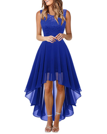 Drel Women's Dress – Sleeveless Long Lace Dress with Round Neck Bohemian Chic Elegant