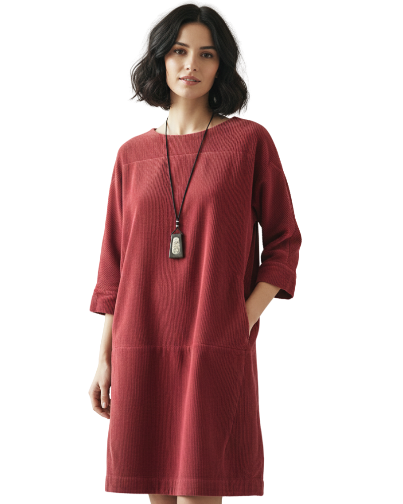 Amber Corduroy Tunic for Women – Relaxed Fit & Vintage Style Autumn/Winter