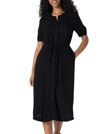 Georgie Midi Dress for Women – Fluid Viscose, Adjustable Waist & Elegant A-Line Cut