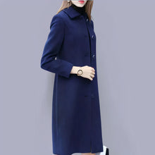 Analia Women's Elegant Coat – Long Classic with Chic Collar, Buttons & Comfortable Fit
