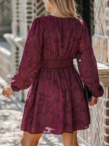 Virelle Cupshe Dress for Women – Floral Lace V-Neck, Long Sleeves & Elegant A-Line Cut