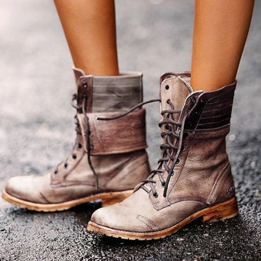 Ambre Women's Ankle Boots – Elegant & Comfortable Leather Lace-Up Ankle Boots with Modern Style