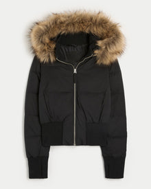 Helena Winter Coat for Women – Warm Jacket with Removable Hood and Elegant Fur Collar