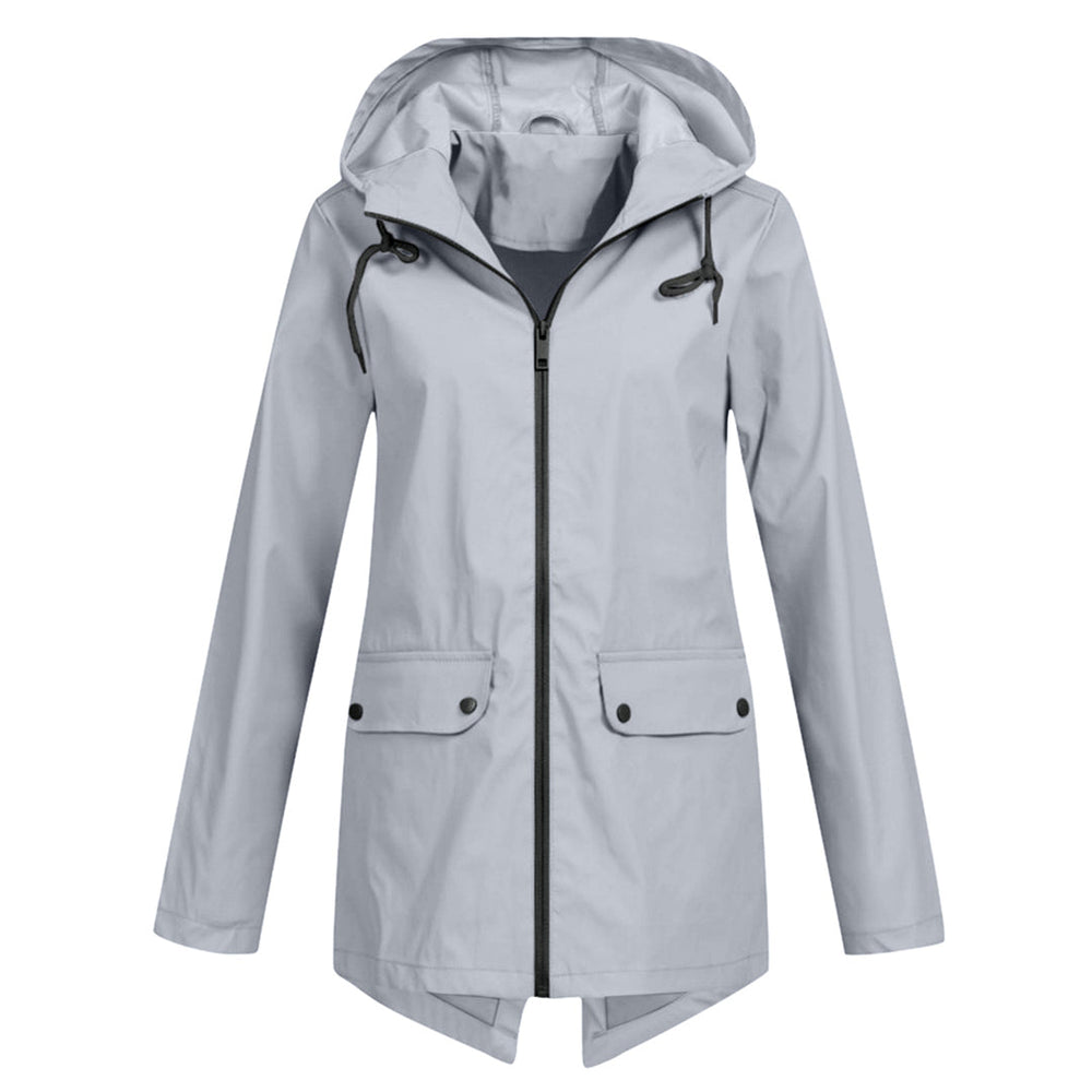 Daphne Long Coat Women Waterproof – Lightweight with Adjustable Hood for Rain