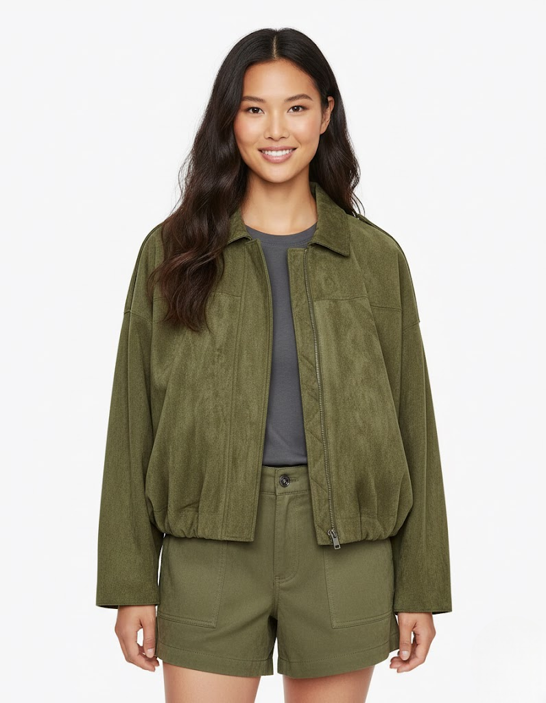 Fabiane Women's Suede Jacket – Oversized Fit & Timeless Premium Elegance
