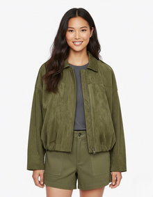 Fabiane Women's Suede Jacket – Oversized Fit & Timeless Premium Elegance