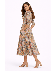 Floralyne Long Dress Women – Chic & Comfortable Floral Dress with Elegant Summer Cut
