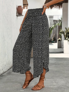 Floravia Women's Pants – High Waist Flowing Pants with Chic and Comfortable Floral Print