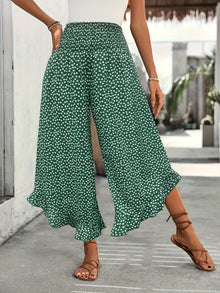 Floravia Women's Pants – High Waist Flowing Pants with Chic and Comfortable Floral Print