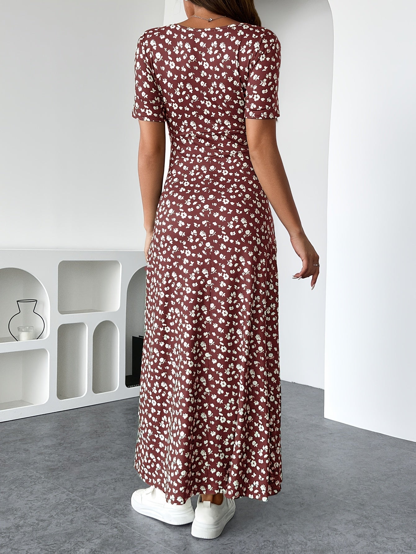 Florezia Long Dress for Women – Chic and Flowing Floral Summer Dress for Feminine Elegance