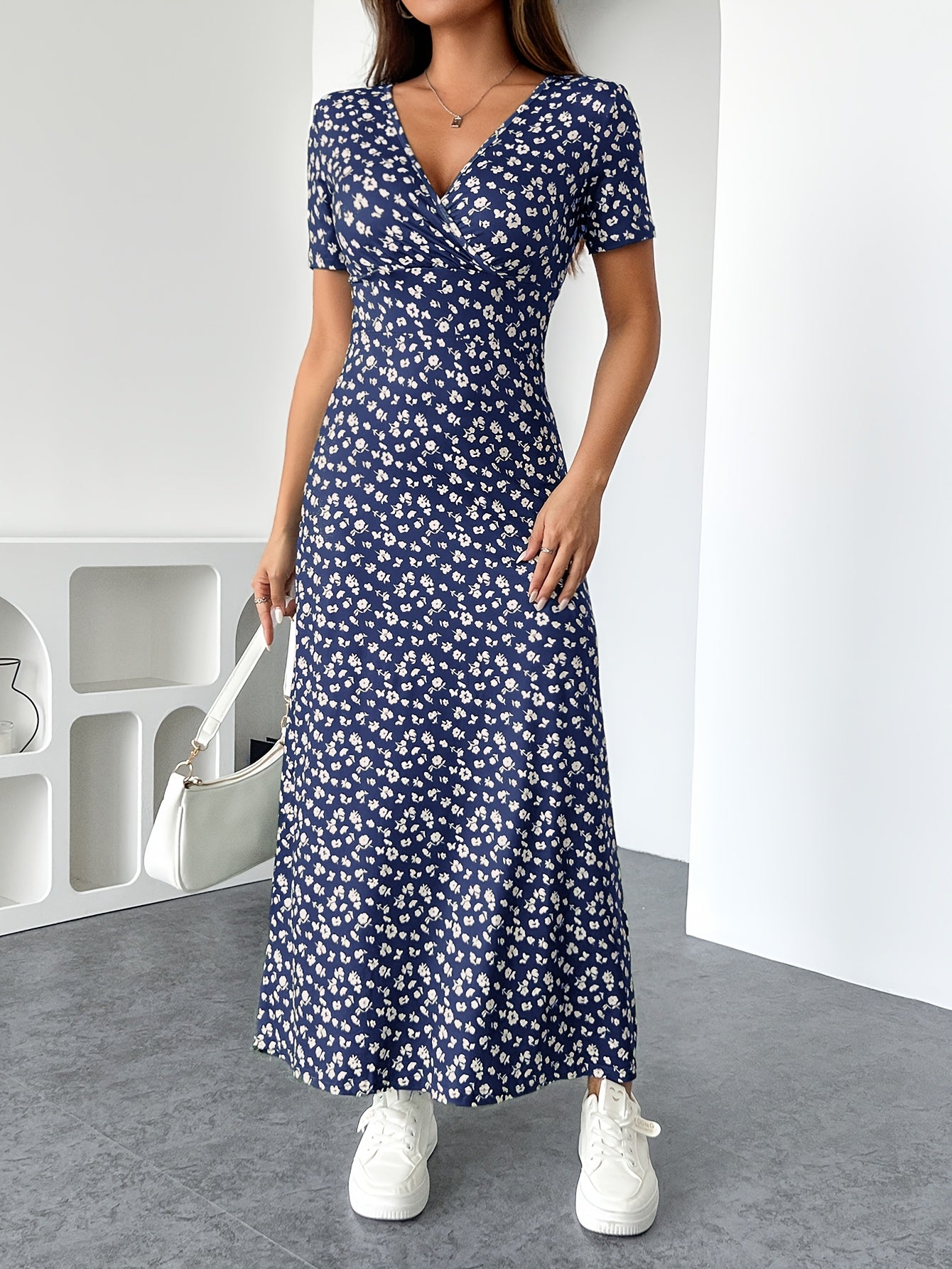 Florezia Long Dress for Women – Chic and Flowing Floral Summer Dress for Feminine Elegance