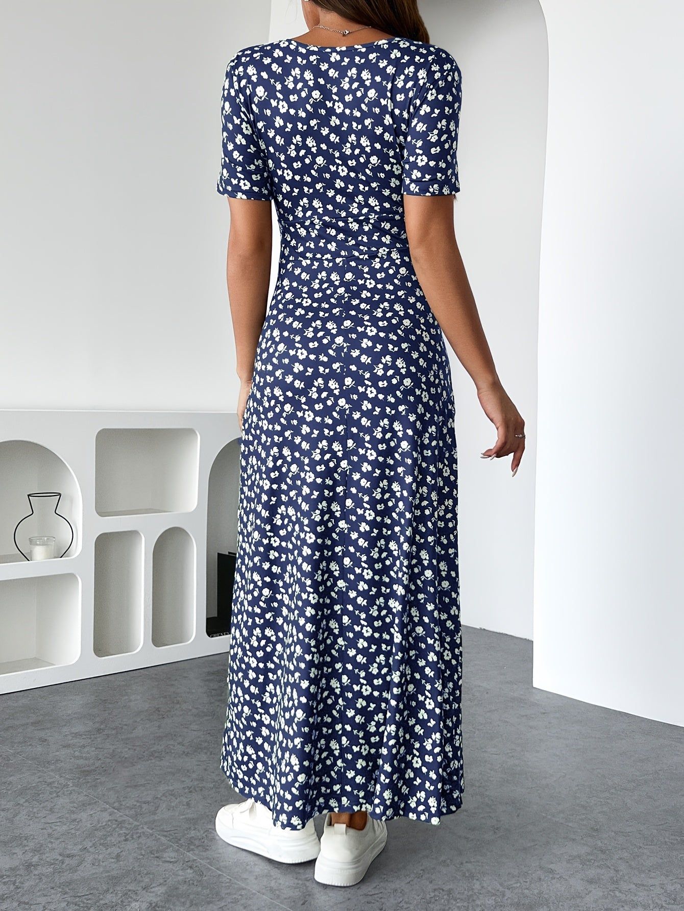 Florezia Long Dress for Women – Chic and Flowing Floral Summer Dress for Feminine Elegance