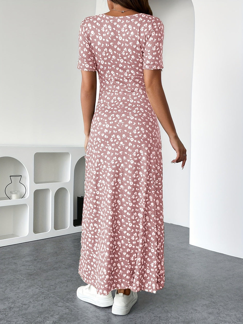 Florezia Long Dress for Women – Chic and Flowing Floral Summer Dress for Feminine Elegance