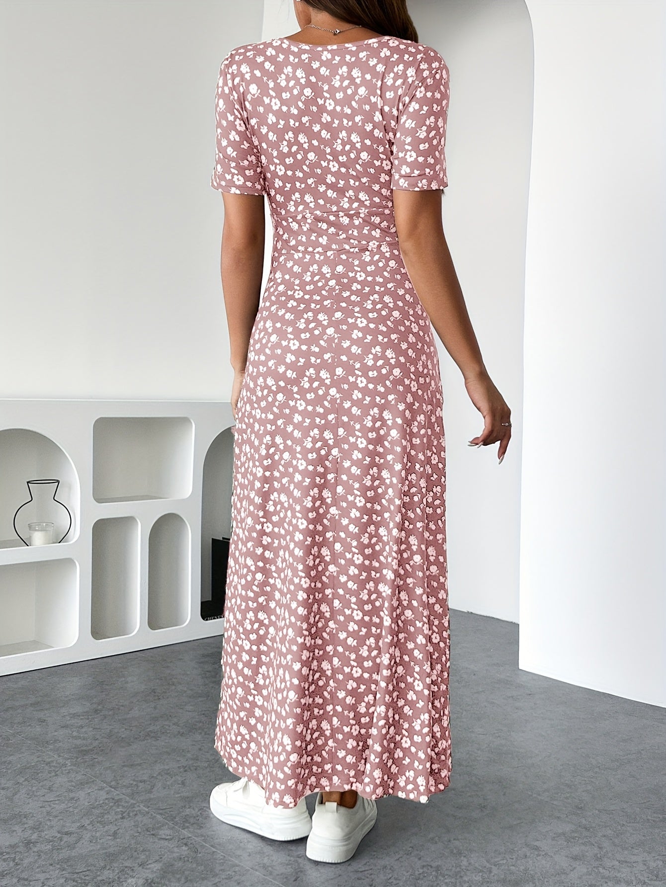Florezia Long Dress for Women – Chic and Flowing Floral Summer Dress for Feminine Elegance