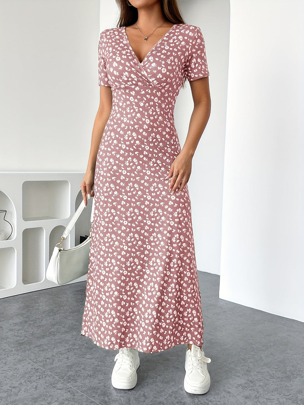 Florezia Long Dress for Women – Chic and Flowing Floral Summer Dress for Feminine Elegance
