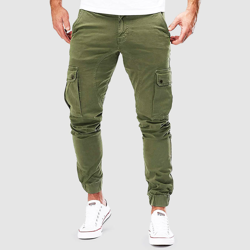 Ken Cargo Pants for Men – Lightweight slim fit in cotton blend with multiple pockets